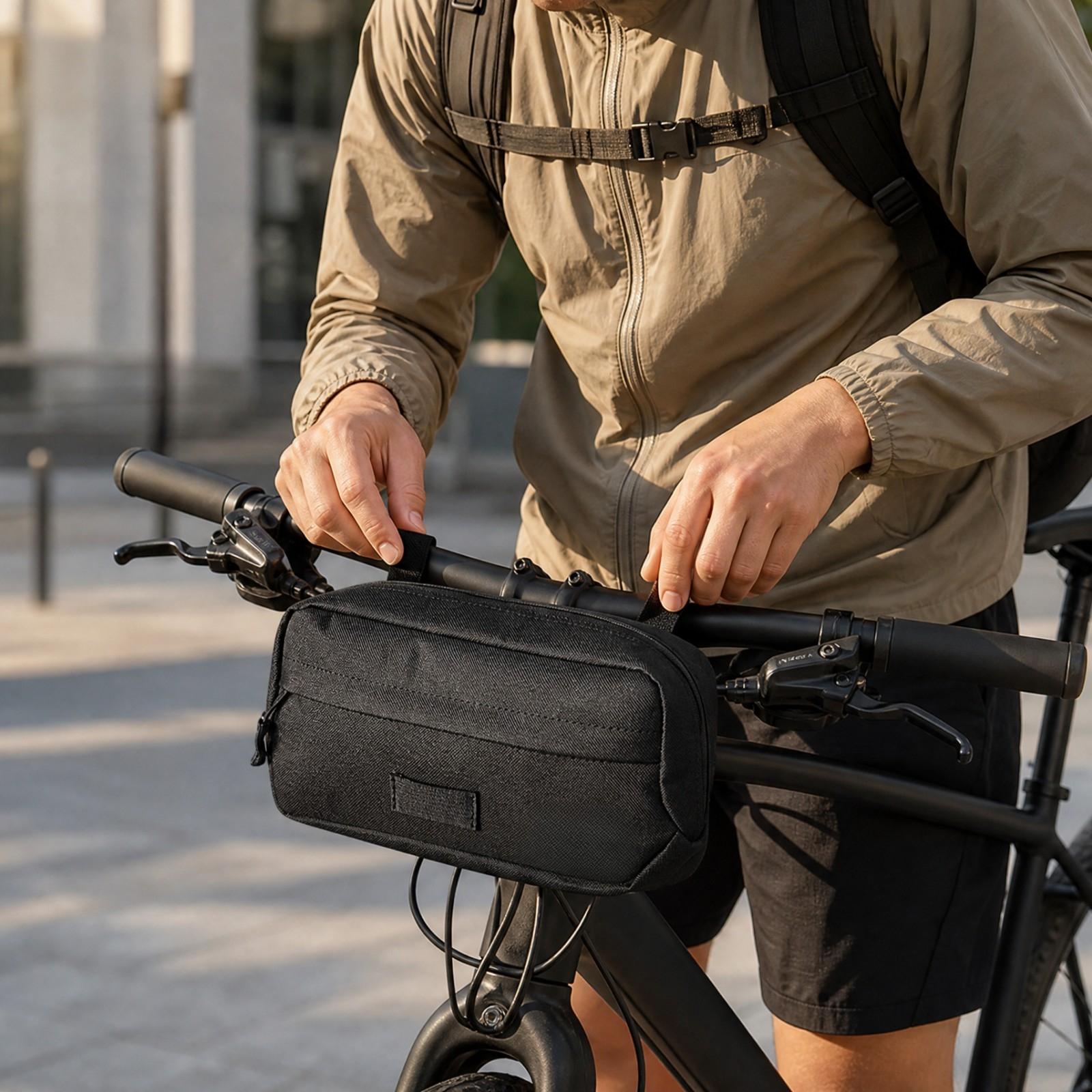 Cycling Commute Essentials - حقيبة صغيرة لحملها على مقود الدراجة،