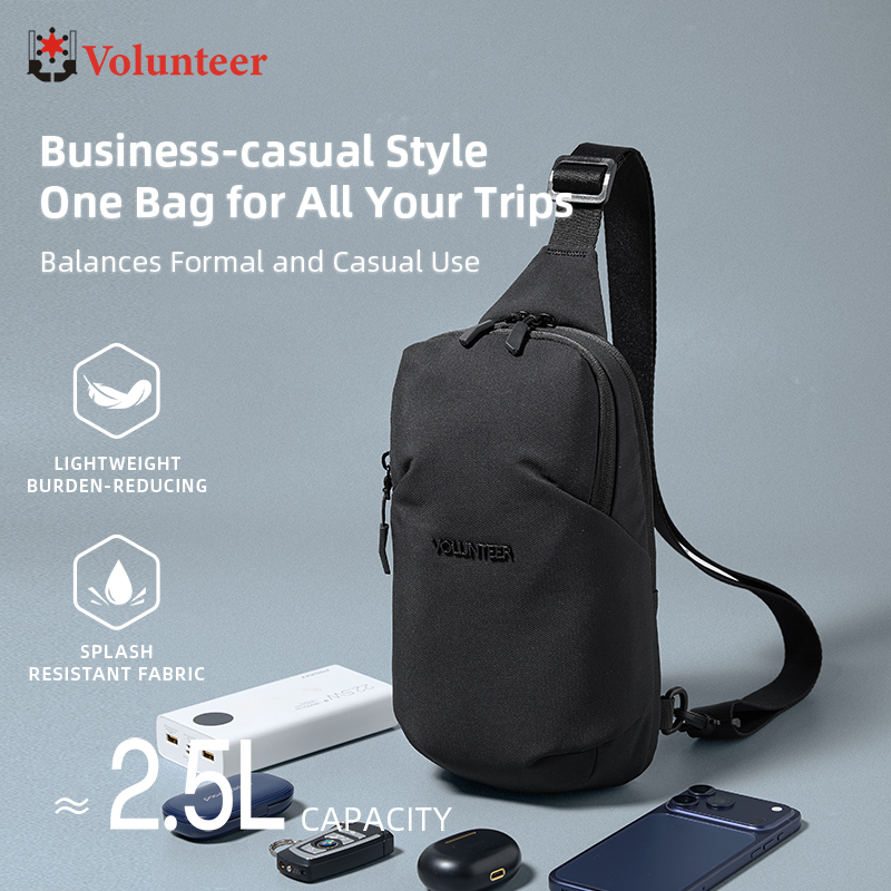 Cycling Commuter Bag - حقيبة صدر VOLUNTEER سعة 2.5 لتر