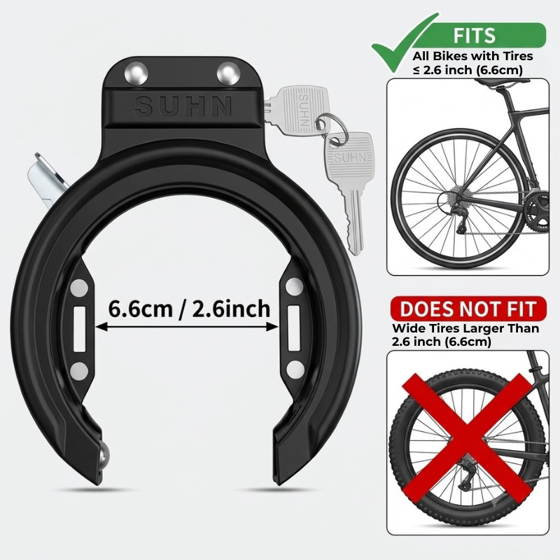 قفل دراجة هوائية خارجي على شكل - مراجعة U Lock Heavy Duty وسعره