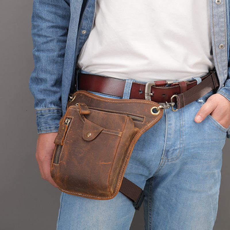 خمر بولي Leather الجلود الخصر  - مراجعة Cycling Commuter Bag وسعره