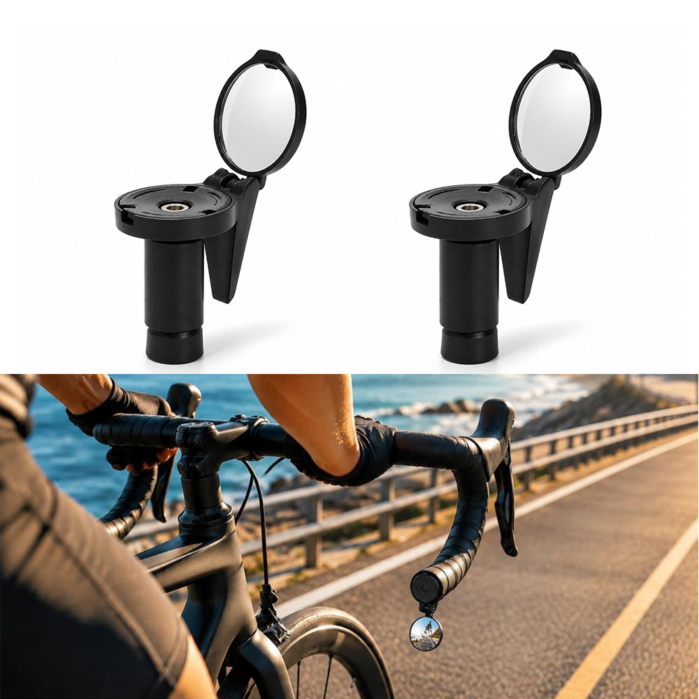 دراجة المقود نهاية مرآة دراجة  - مراجعة Mirror Handlebar Convex وسعره